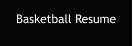 Basketball Resume